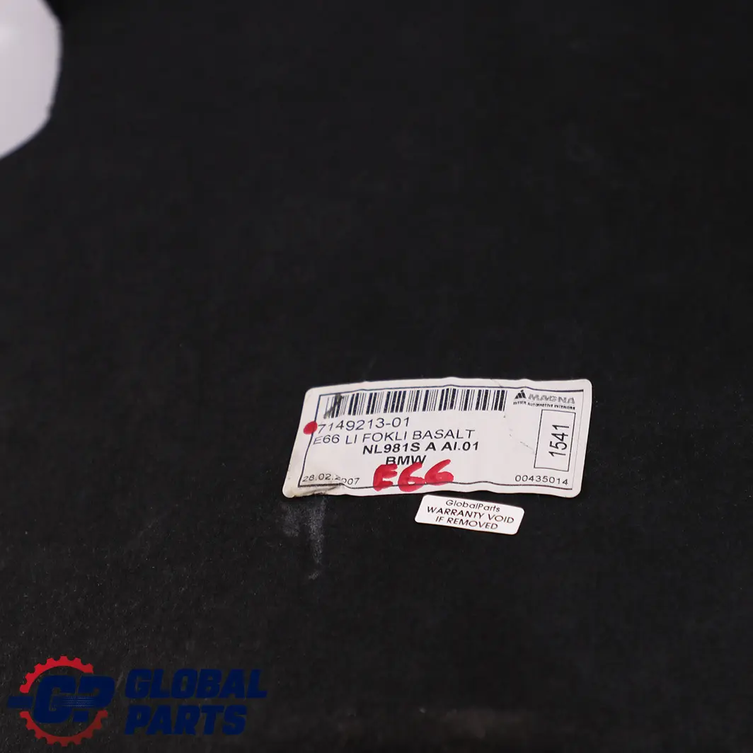Verkleidung Gepäckraum Links Basaltgrau Hell für BMW 7 er E66 mit Teilenummer 7149213 BMW 7 er E66 Verkleidung Gepäckraum Links Basaltgrau Hell - SKU 7149213 - Teilenummer 7149213