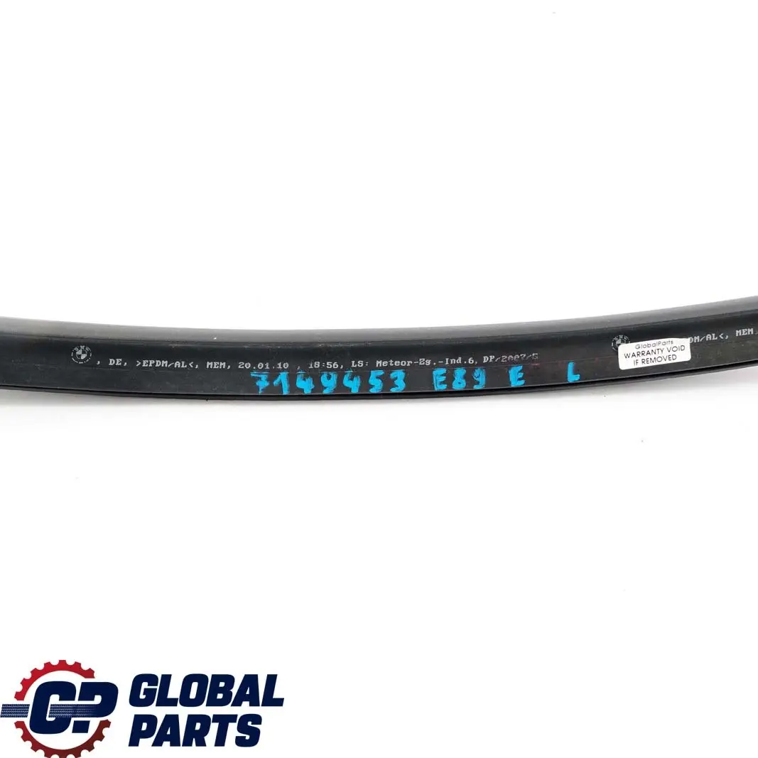 Folding Top Roof Front Shell Left N/S Seal Gasket Strip to BMW Z4 E89 with Part number 7149453 BMW Z4 E89 Folding Top Roof Front Shell Left N/S Seal Gasket Strip - SKU 7149453 - Part number 7149453