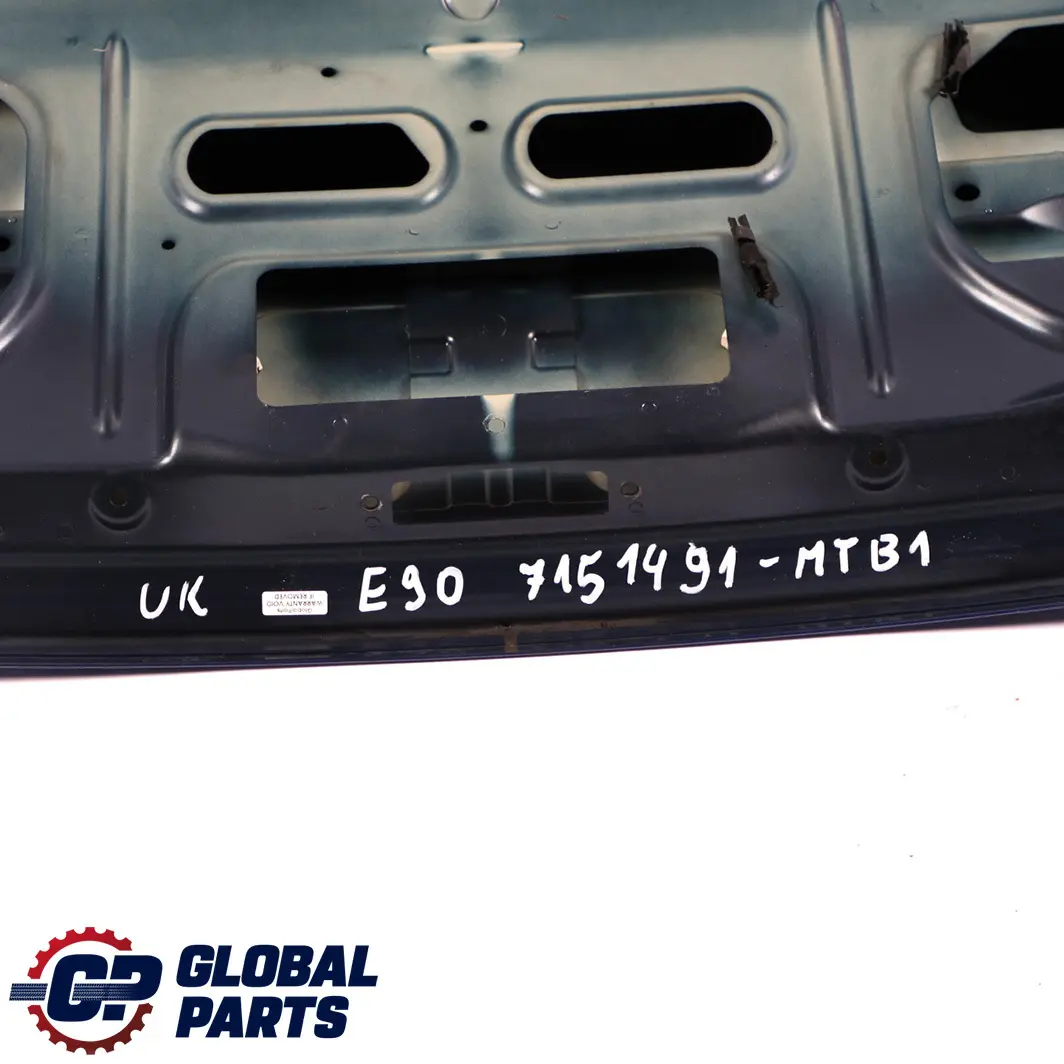 Trunk Lid Tailgate Boot Lid Montegoblau Montego Blue Metallic - A51 to BMW 3 E90 1 with Part number 7151491 BMW 3 E90 1 Trunk Lid Tailgate Boot Lid Montegoblau Montego Blue Metallic - A51 - SKU 7151491-MTB1 - Part number 7151491