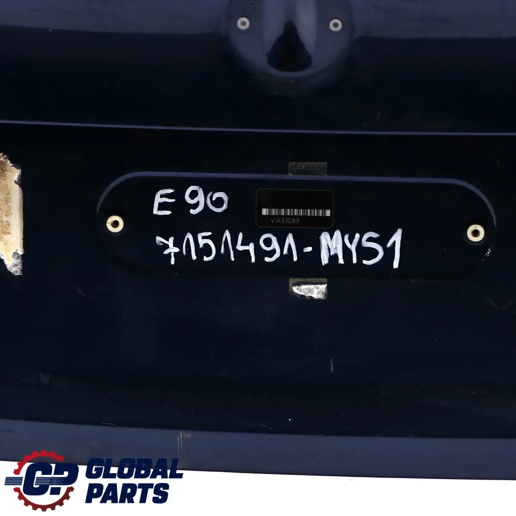 Trunk Lid Tailgate Boot Lid Mysticblau Mystic Blue Metallic - A07 to BMW 3 E90 with Part number 7151491 BMW 3 E90 Trunk Lid Tailgate Boot Lid Mysticblau Mystic Blue Metallic - A07 - SKU 7151491-MYS - Part number 7151491