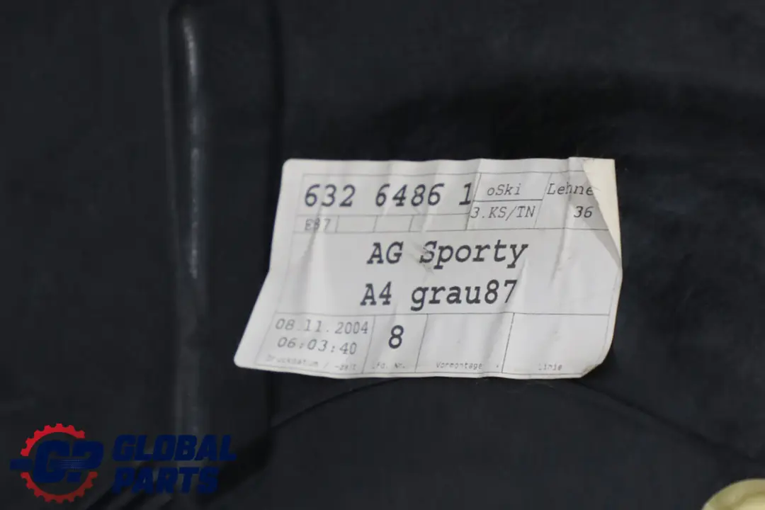 BMW E87 Rear Seat Couch Bench Sofa Cloth Motion Imitation Leather Graphite - SKU 7151615-1 - Part number 7151615