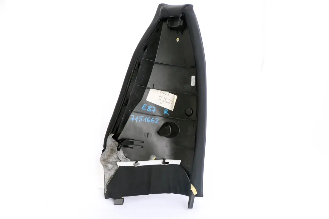 BMW 1 Series E87 Rear Back Seat Right O/S Side Lateral Trim Panel 7118682 - SKU 7151662 - Part number 7151662