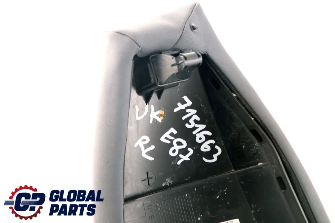 Side Finisher Corner Left N/S Grey Imitation Leather to BMW 1 Series E87 Rear Seat with Part number 7151663 BMW 1 Series E87 Rear Seat Side Finisher Corner Left N/S Grey Imitation Leather - SKU 7151663 - Part number 7151663