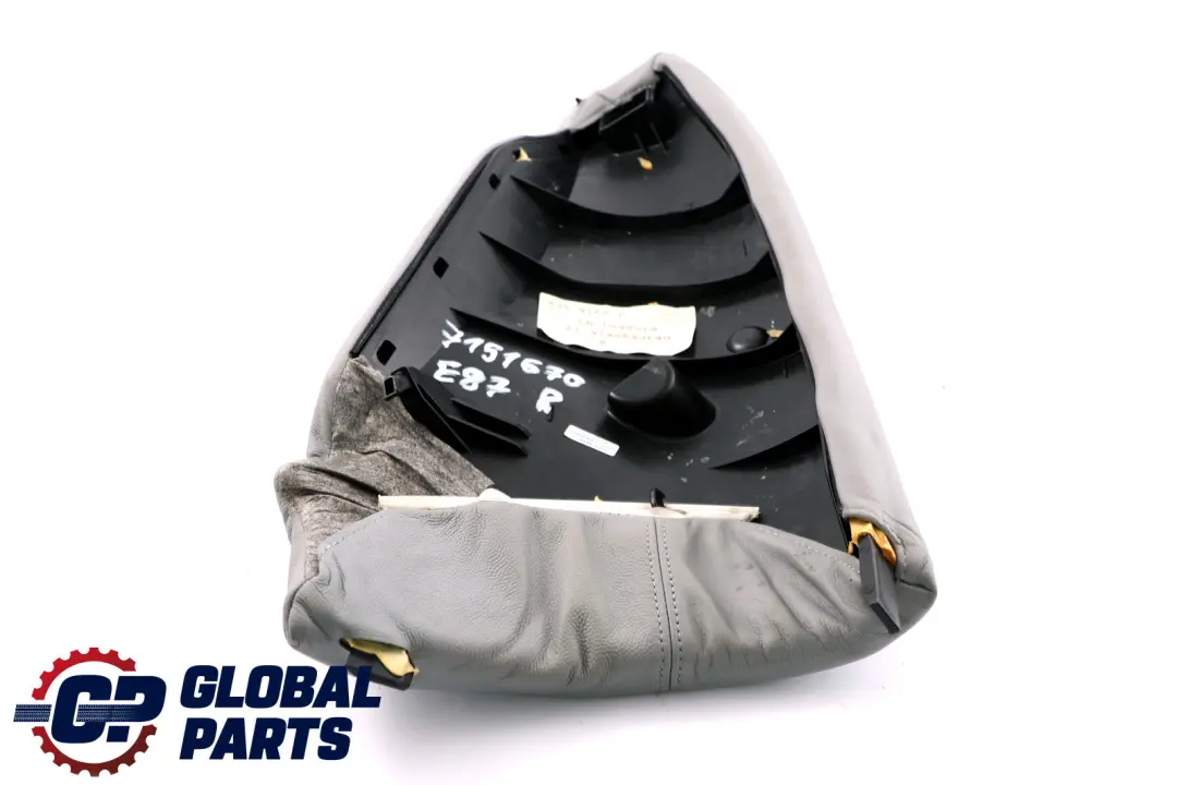 BMW 1 SERIES E87 Grey Leather Lateral Side Panel Seat Backrest Rear Right O/S - SKU 7151670 - Part number 7151670