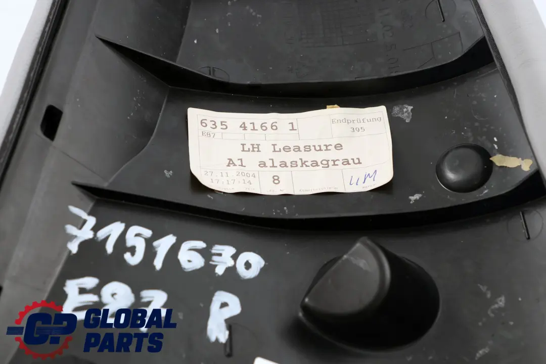 BMW 1 SERIES E87 Grey Leather Lateral Side Panel Seat Backrest Rear Right O/S - SKU 7151670 - Part number 7151670