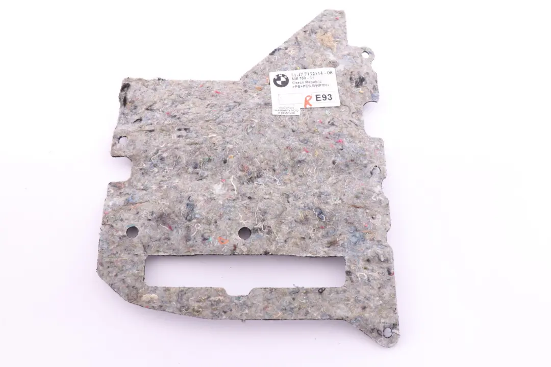 BMW 3 E93 LCI Insonorisation Cloison Rumble Droite - SKU 7152514 - Numéro de pièce 7152514