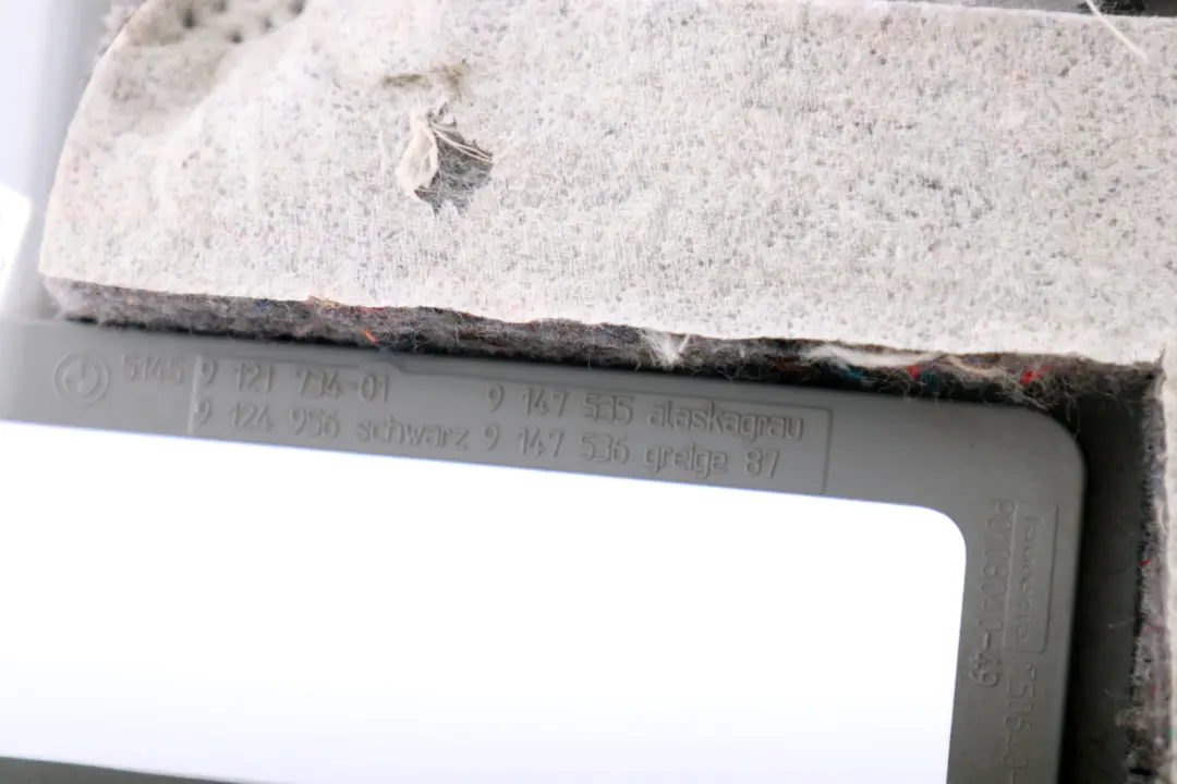 BMW 1 Series E87 Trim Panel Foot Controls Alaska Grey 9147535 - SKU rhd-7152604 - Part number 9121734