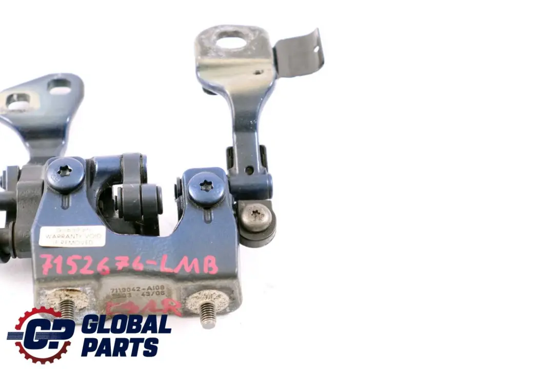 Cerniera coperchio baule posteriore destro Le Mans Blau Blue 7119042 per BMW E91 con numero di parte 7152676 BMW E91 Cerniera coperchio baule posteriore destro Le Mans Blau Blue 7119042 - SKU 7152676-LMB - Numero di parte 7152676