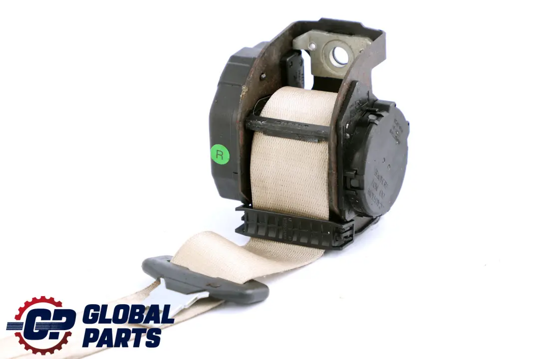 BMW 7 Series E65 E66 E67 Upper Seat Belt Rear Right O/S Cremebeige - SKU 7153328 - Part number 9132842