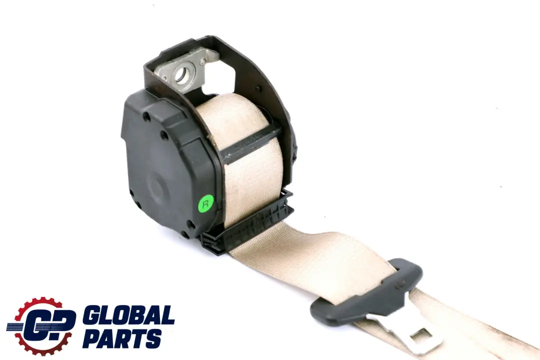 BMW 7 Series E65 E66 E67 Upper Seat Belt Rear Right O/S Cremebeige - SKU 7153328 - Part number 9132842