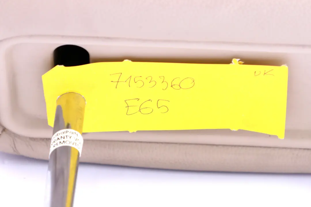 BMW E65 Zagłówek Fotela Przód Skóra Beige - SKU 7153360 - Numer Części 7153360