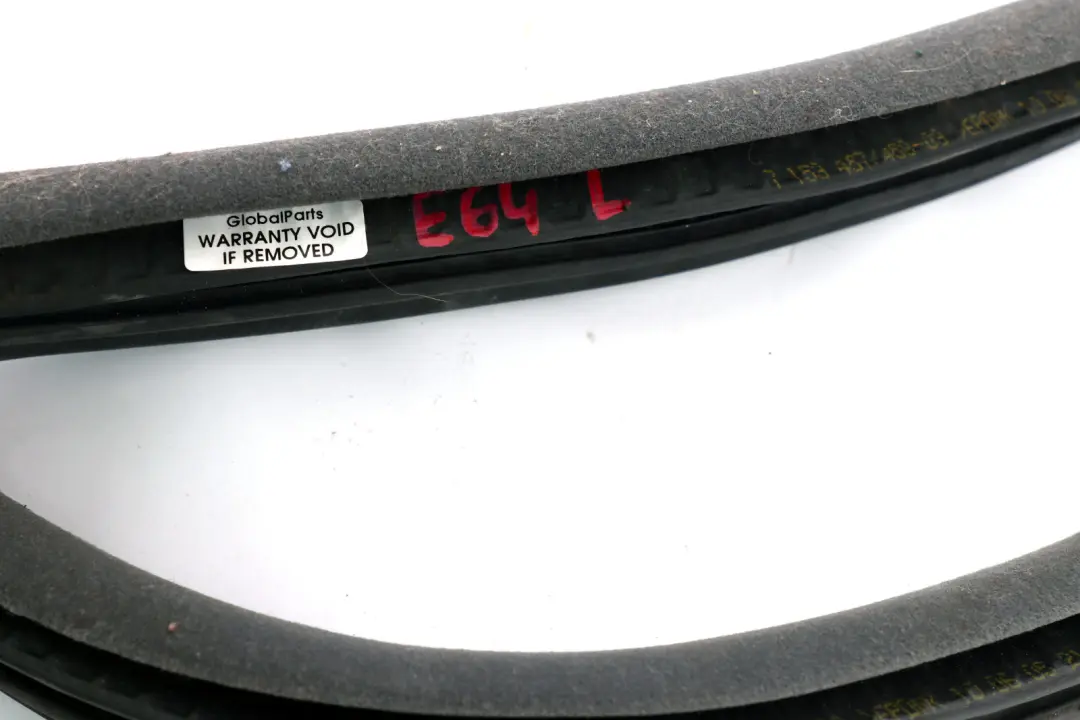 E64N LCI Burlete De Puerta Junta De Sellado Izquierda Gris para BMW E64 con número de pieza 7153457 BMW E64 E64N LCI Burlete De Puerta Junta De Sellado Izquierda Gris - SKU 7153457 - Número de pieza 7153457
