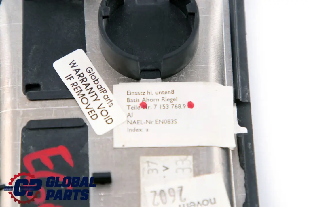 BMW E60 E61 Embellecedor Consola Central Tapa Arce Sicomoro Antracita - SKU 7153768 - Número de pieza 7153768