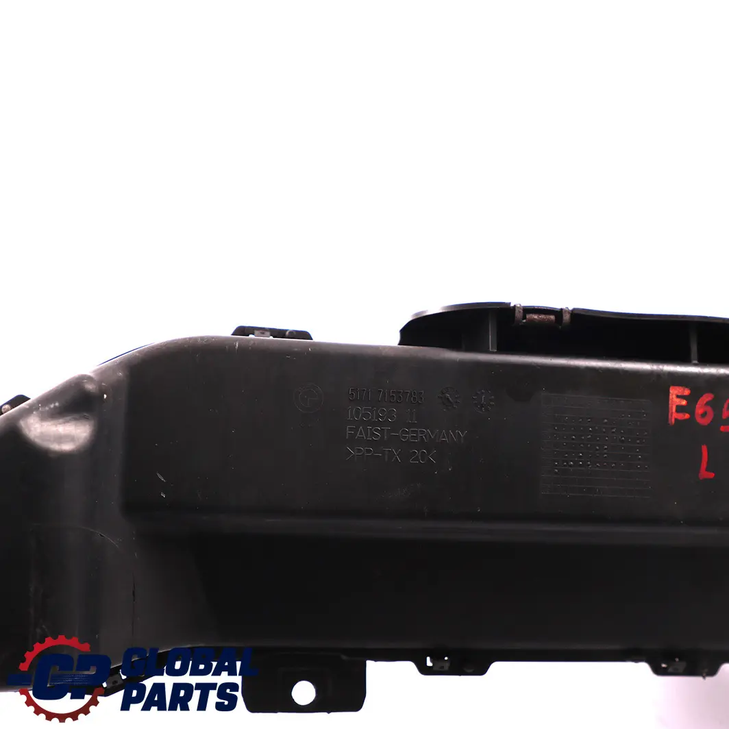 Lateral Compartimento Motor Pantalla Izquierda para BMW E65 E66 con número de pieza 7153783 BMW E65 E66 Lateral Compartimento Motor Pantalla Izquierda - SKU 7153783 - Número de pieza 7153783