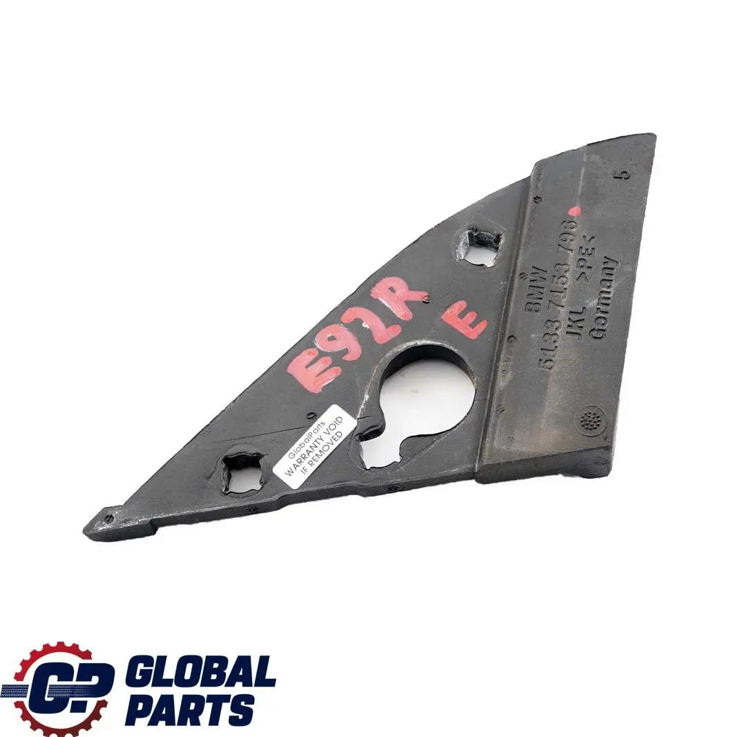 BMW 3 Series E92 E92N E93 E93N LCI M3 Seal Outer Right Mirror Tiangle O/S - SKU 7153796 - Part number 7153796
