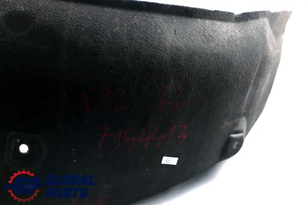 Tapa del Paso de Rueda Guardabarros Trasero Izquierdo para BMW E92 E93 con número de pieza 7154413 BMW E92 E93 Tapa del Paso de Rueda Guardabarros Trasero Izquierdo - SKU 7154413 - Número de pieza 7154413