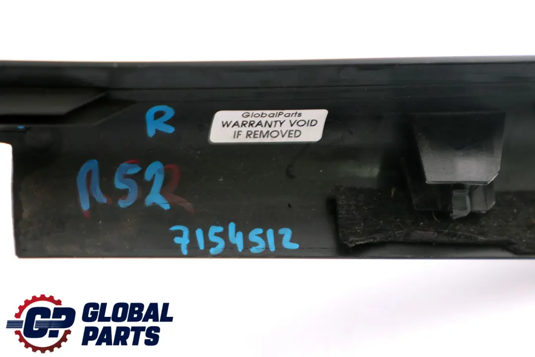 Mini R52 Cubierta superior trasera derecha O / panel De ajuste Negro - SKU 7154512 - Número de pieza 7154512