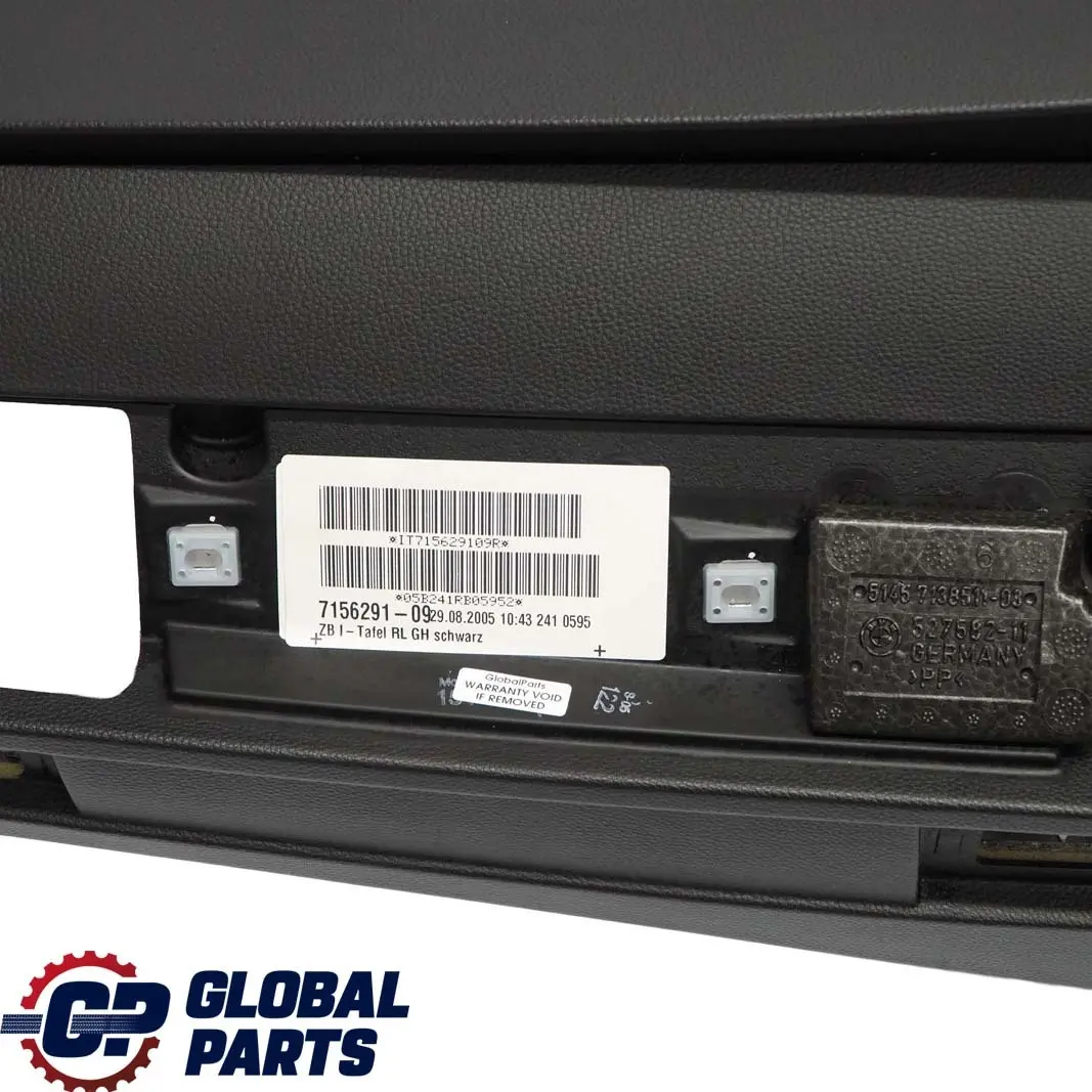Dashboard Dash Trim Panel Schwarz Black 7156291 to BMW 5 Series E60 E61 with Part number 7063269 BMW 5 Series E60 E61 Dashboard Dash Trim Panel Schwarz Black 7156291 - SKU rhd-7156291-1 - Part number 7063269