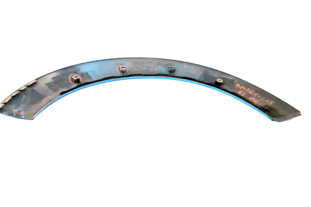 Left N/S Wheel Arch Trim Extension Flare Laser Blue to Mini Cooper R56 Rear with Part number 7157105 Mini Cooper R56 Rear Left N/S Wheel Arch Trim Extension Flare Laser Blue - SKU 7157105-LAB - Part number 7157105