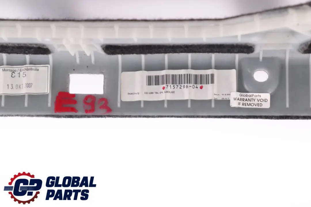 BMW 3 Series E93 Convertible Trim Panel Bulkhead Trunk Insert - SKU 7157296 - Part number 7157296