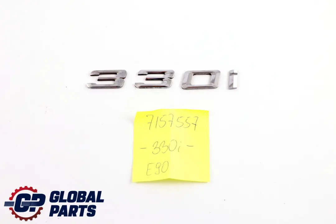 Boot Trunk Lid Adhered Emblem Badge Lettering to BMW E90 330i Petrol Rear with Part number 7157557 BMW E90 330i Petrol Rear Boot Trunk Lid Adhered Emblem Badge Lettering - SKU 7157557 - Part number 7157557