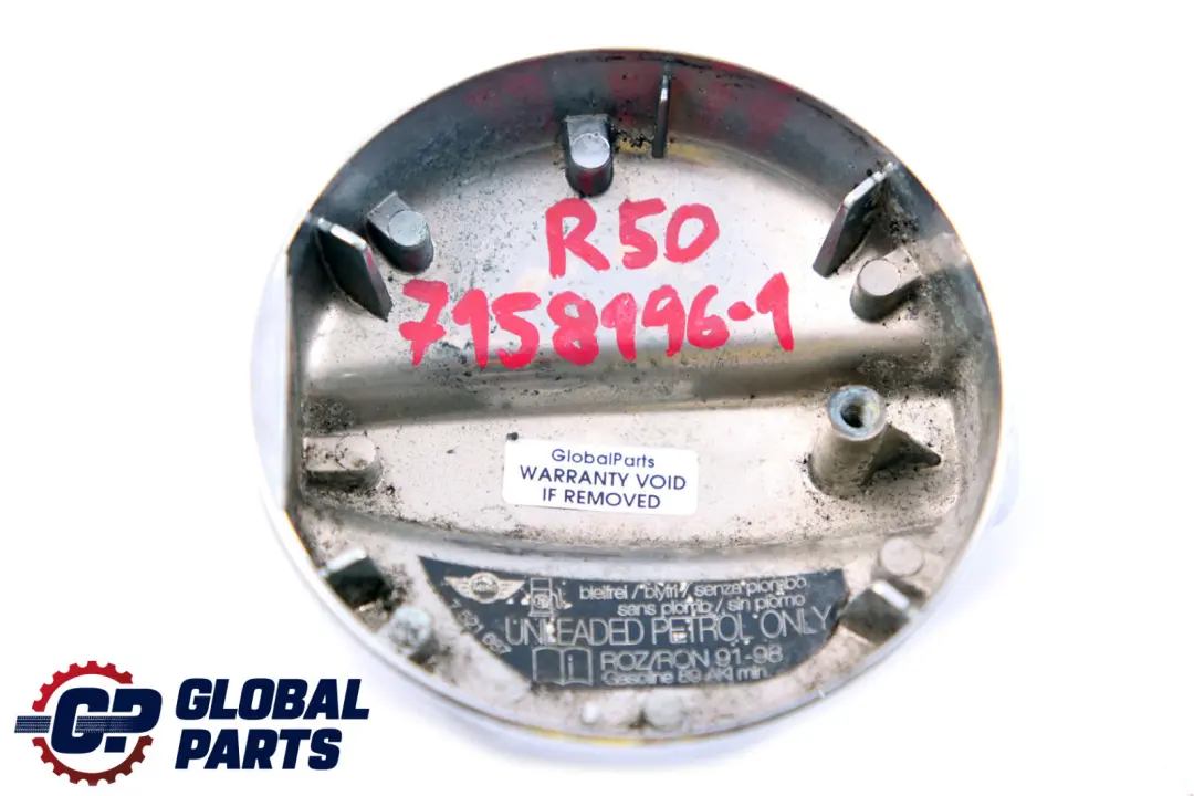 Tappo Benzina Mini Cooper R50 R53 Copertura Gas Combustibile Cromo per con numero di parte 7158196 Tappo Benzina Mini Cooper R50 R53 Copertura Gas Combustibile Cromo - SKU 7158196-1 - Numero di parte 7158196
