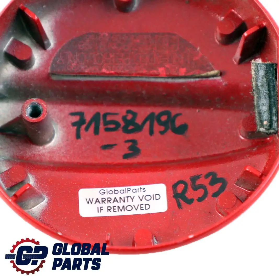 Tankklappe Chili Red Rot - 851 für BMW Mini Cooper R50 R53 mit Teilenummer 7158196 BMW Mini Cooper R50 R53 Tankklappe Chili Red Rot - 851 - SKU 7158196-3 - Teilenummer 7158196