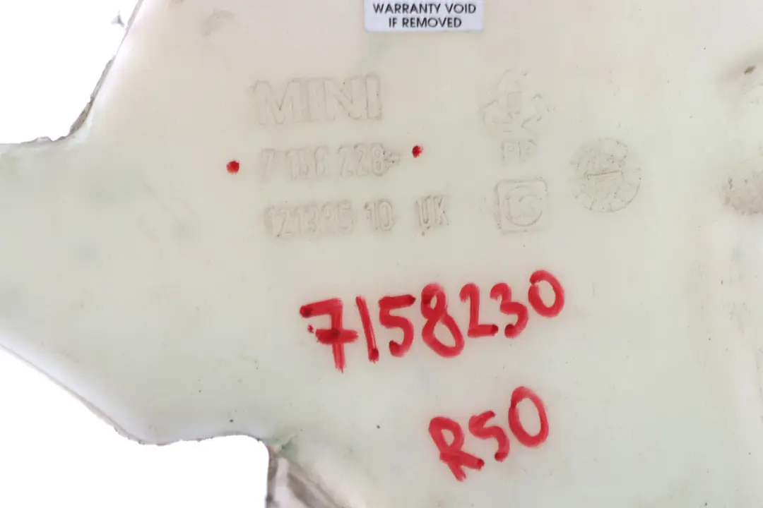 Windschutzscheibe Windschutzscheibenreinigungsflasche Behälter für Mini R50 R52 R53 mit Teilenummer 7158230 Mini R50 R52 R53 Windschutzscheibe Windschutzscheibenreinigungsflasche Behälter - SKU 7158230 - Teilenummer 7158230