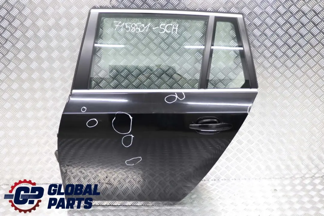 Door Rear Left N/S Schwarz 2 Black - 668 to BMW 5 Series E61 Touring with Part number 7158501 BMW 5 Series E61 Touring Door Rear Left N/S Schwarz 2 Black - 668 - SKU 7158501-SCH - Part number 7158501