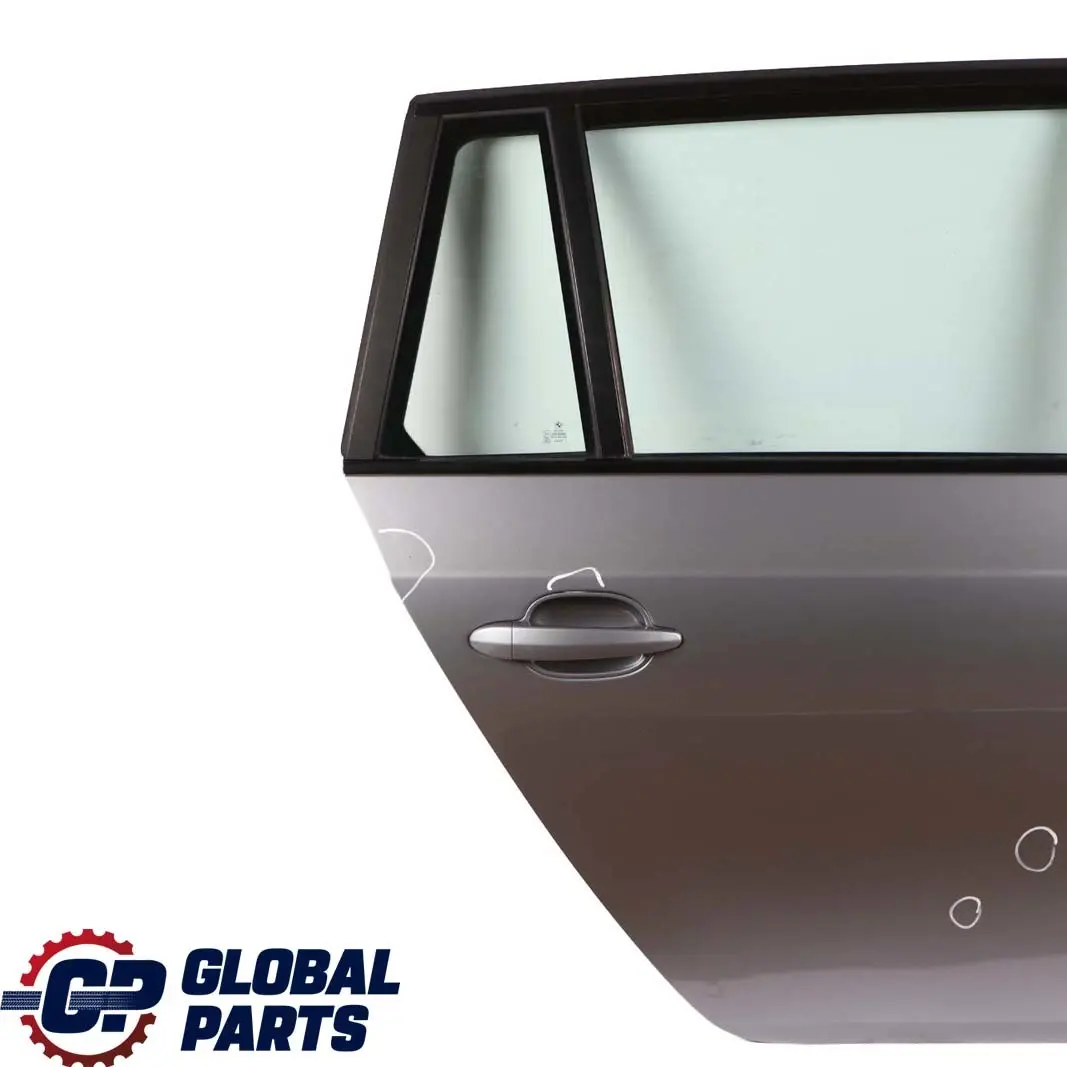 BMW 5 E61 Touring Door Rear Right O/S Silbergrau Silver Grey Metallic - A08 - SKU 7158502-SBG - Part number 7158502
