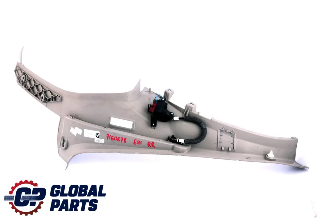 BMW 3 Series E91 E91N LCI Door Sill Strip Cover Rear Column Grau Grey Right O/S - SKU 7160678 - Part number 9151706