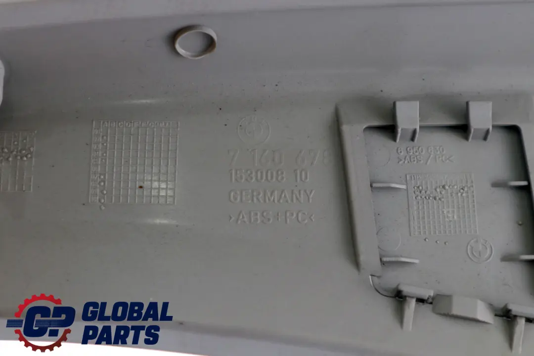 Tapa De umbral De puerta Columna trasera Gris Grau Derecha para BMW E91 E91N LCI con número de pieza 9151706 BMW E91 E91N LCI Tapa De umbral De puerta Columna trasera Gris Grau Derecha - SKU 7160678 - Número de pieza 9151706