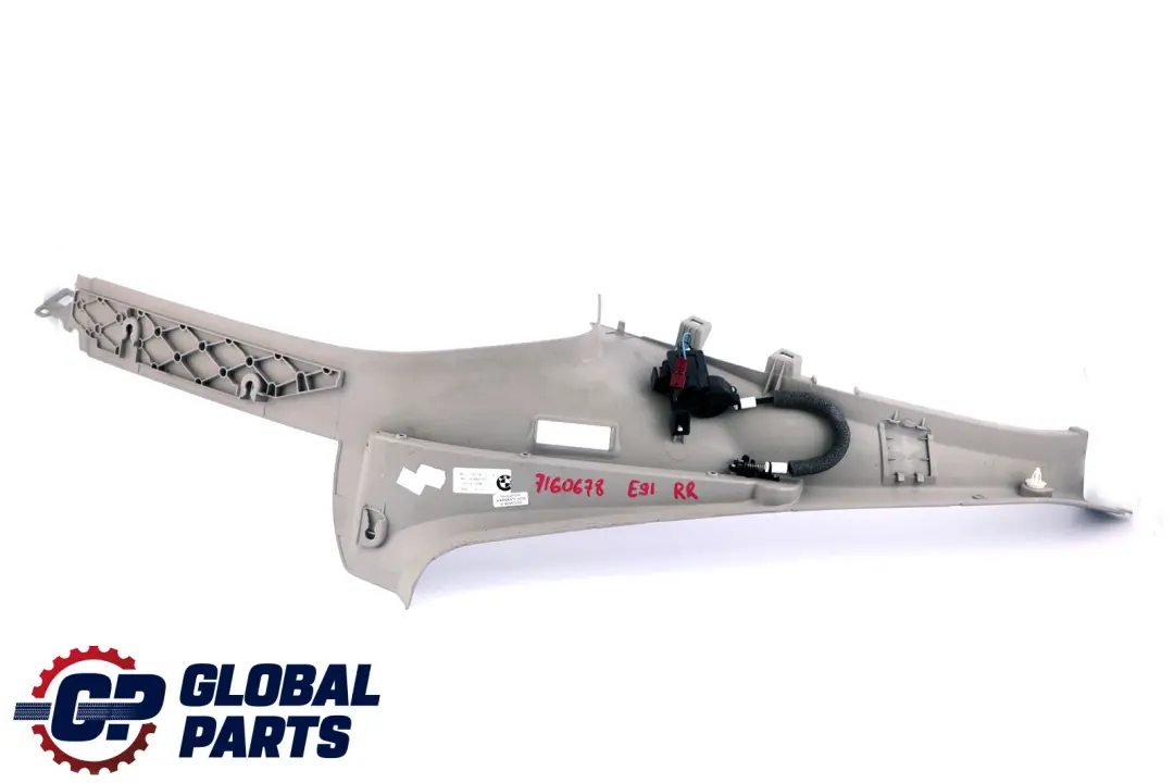 BMW E91 E91N LCI Tapa De umbral De puerta Columna trasera Gris Grau Derecha - SKU 7160678 - Número de pieza 9151706