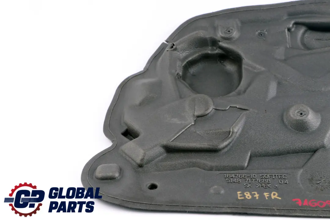 Sound Insulating Door Front Right O/S 7177688 to BMW 1 Series E87 Cover with Part number 7160950 BMW 1 Series E87 Cover Sound Insulating Door Front Right O/S 7177688 - SKU 7160950 - Part number 7160950