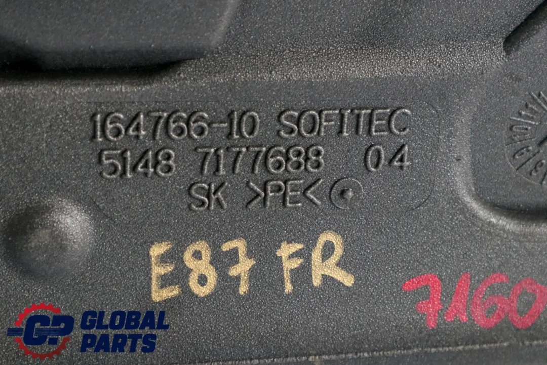 Sound Insulating Door Front Right O/S 7177688 to BMW 1 Series E87 Cover with Part number 7160950 BMW 1 Series E87 Cover Sound Insulating Door Front Right O/S 7177688 - SKU 7160950 - Part number 7160950