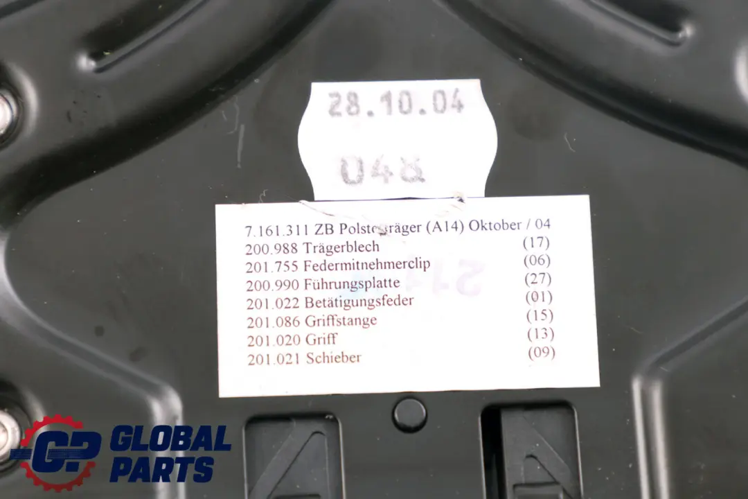 BMW E81 E87 E90 spornik podparcia ud szyna fotela - SKU 7161311 - Numer Części 52107161311