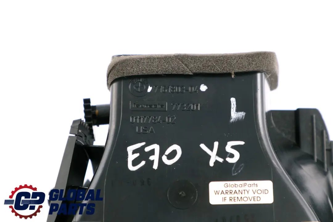 Rejilla De Aire Fresco Izquierda Dash Vent 9227767 para BMW X5 E70 X6 E71 con número de pieza 7161803 BMW X5 E70 X6 E71 Rejilla De Aire Fresco Izquierda Dash Vent 9227767 - SKU 7161803 - Número de pieza 7161803