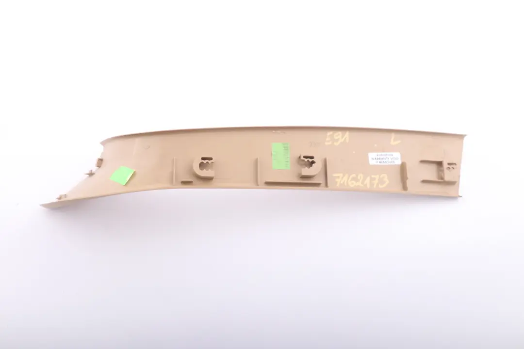 Embellecedor Tapa Maletero Panel Beige Izquierdo 7119053 para BMW E91 con número de pieza 7162173 BMW E91 Embellecedor Tapa Maletero Panel Beige Izquierdo 7119053 - SKU 7162173 - Número de pieza 7162173