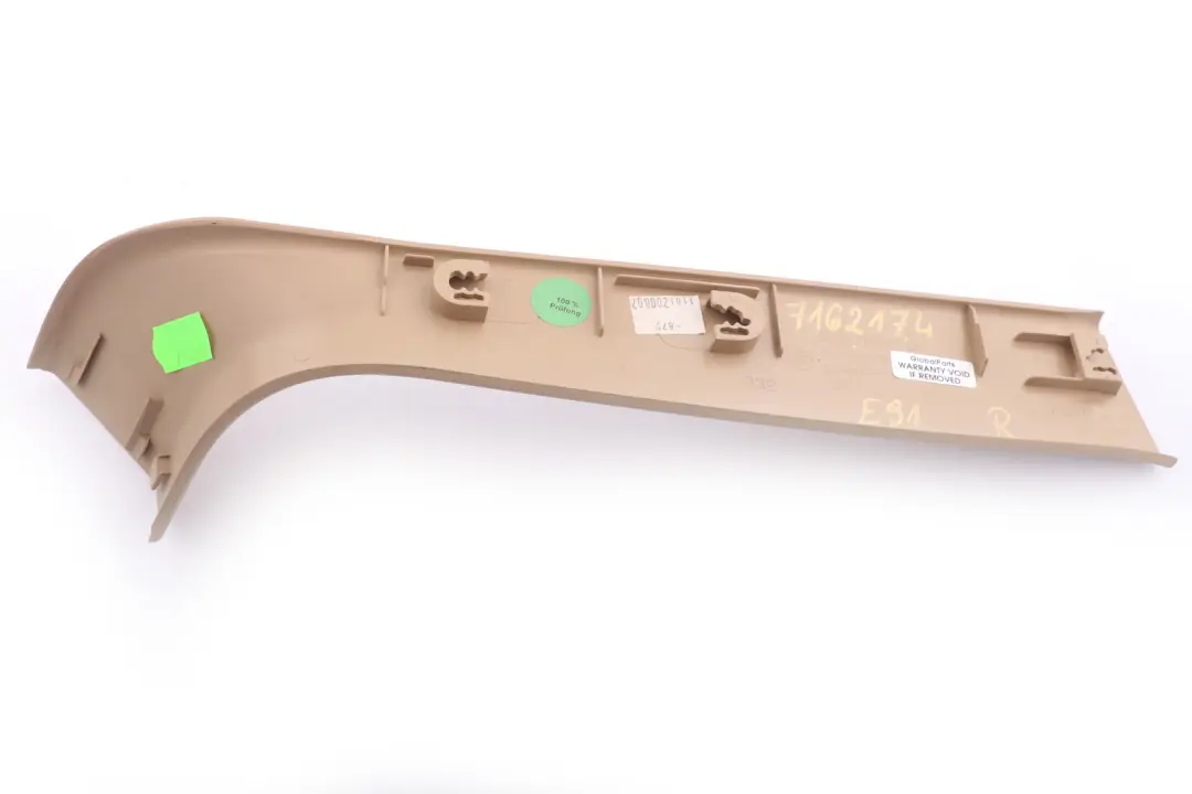 Embellecedor Tapa Maletero Panel Beige Derecha 7119054 para BMW E91 con número de pieza 7162174 BMW E91 Embellecedor Tapa Maletero Panel Beige Derecha 7119054 - SKU 7162174 - Número de pieza 7162174