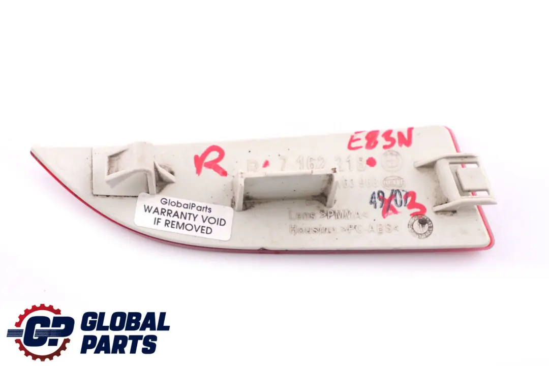 Pare Chocs Arrière Réflecteur Droit pour BMW X3 E83 LCI à propos du numéro de pièce 7162218 BMW X3 E83 LCI Pare Chocs Arrière Réflecteur Droit - SKU 7162218 - Numéro de pièce 7162218