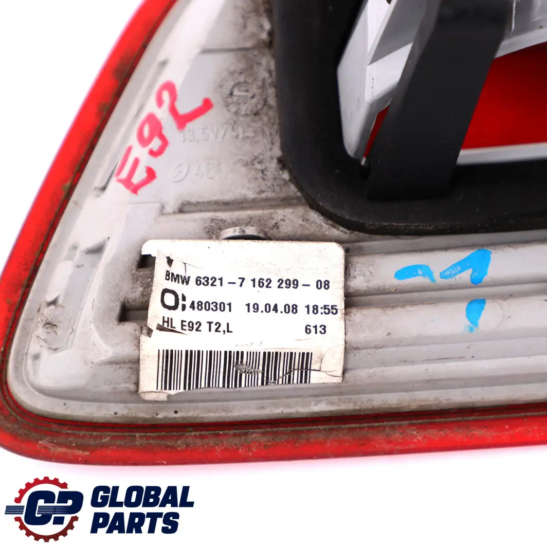 Heckleuchte Heckklappe Links für BMW 3 er 1 E92 mit Teilenummer 7162299 BMW 3 er 1 E92 Heckleuchte Heckklappe Links - SKU 7162299-1 - Teilenummer 7162299