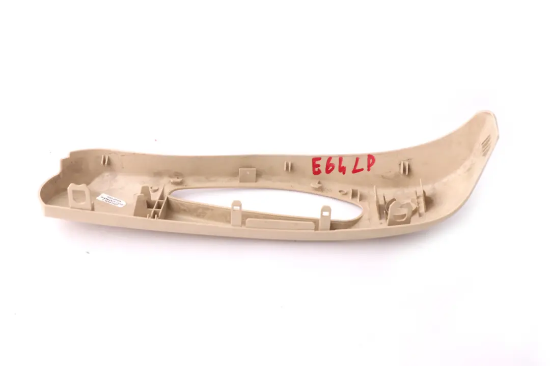 Front Seat Outer Left N/S Covering Cover Trim Beige to BMW 6 Series E64 with Part number 7162775 BMW 6 Series E64 Front Seat Outer Left N/S Covering Cover Trim Beige - SKU 7162775 - Part number 7162775