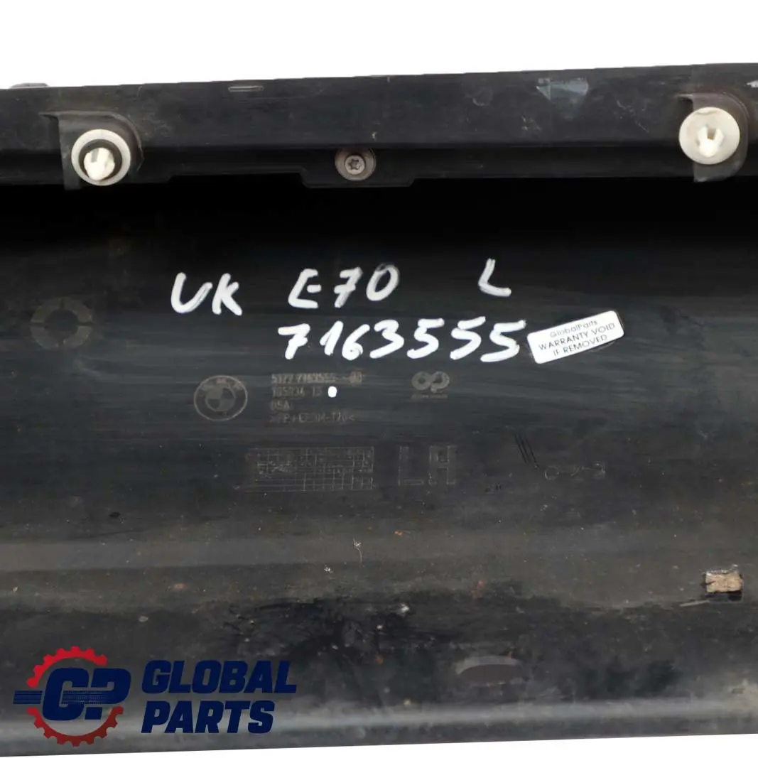Sill Strip Side Skirt Aluminium Footplate Left N/S Black Sapphire to BMW X5 E70 with Part number 7163555 BMW X5 E70 Sill Strip Side Skirt Aluminium Footplate Left N/S Black Sapphire - SKU 7163555-BS - Part number 7163555
