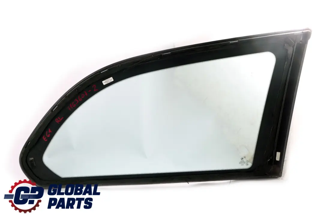 BMW 5 Series E61 Touring Rear Left N/S Side Window Green AS2 Glass - SKU 7163607-2 - Part number 7163607