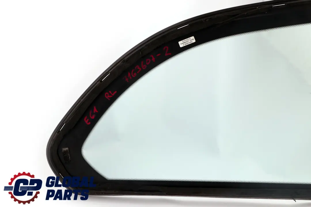 BMW 5 Series E61 Touring Rear Left N/S Side Window Green AS2 Glass - SKU 7163607-2 - Part number 7163607