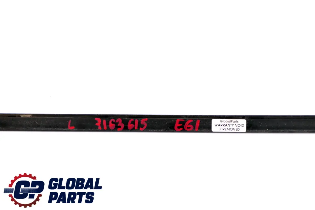 Left N/S Strip Side Cover Window Glanzschwarz to BMW 5 Series E61 Touring Rear with Part number 7163615 BMW 5 Series E61 Touring Rear Left N/S Strip Side Cover Window Glanzschwarz - SKU 7163615-1 - Part number 7163615