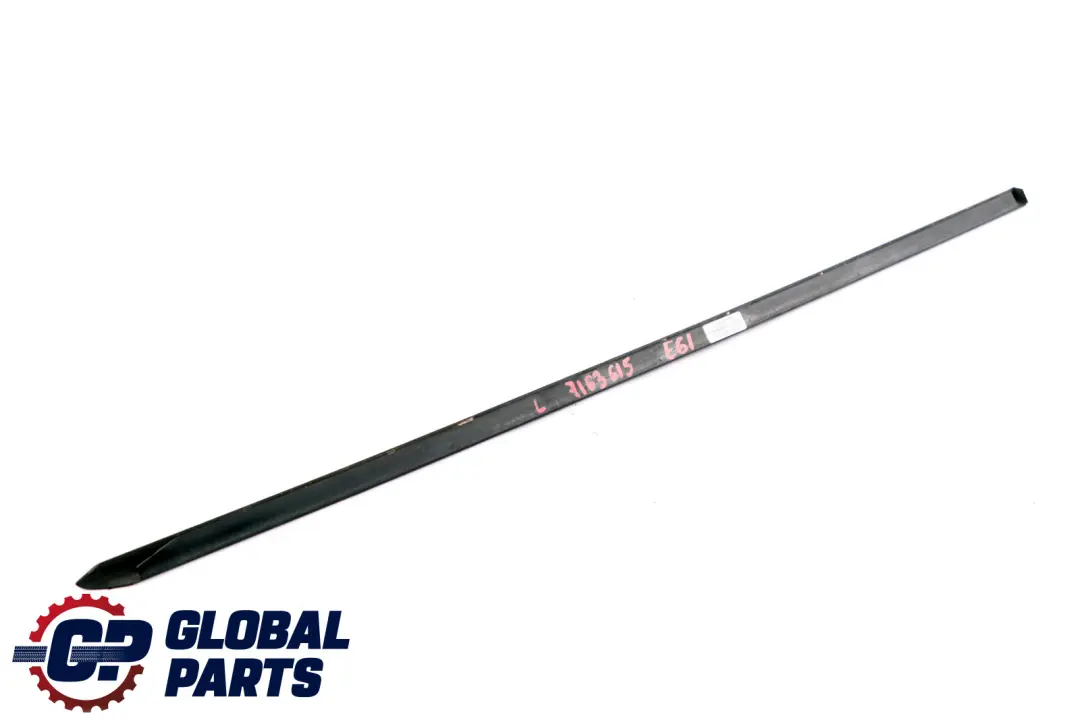 Left N/S Strip Side Cover Window Glanzschwarz to BMW 5 Series E61 Touring Rear with Part number 7163615 BMW 5 Series E61 Touring Rear Left N/S Strip Side Cover Window Glanzschwarz - SKU 7163615-1 - Part number 7163615
