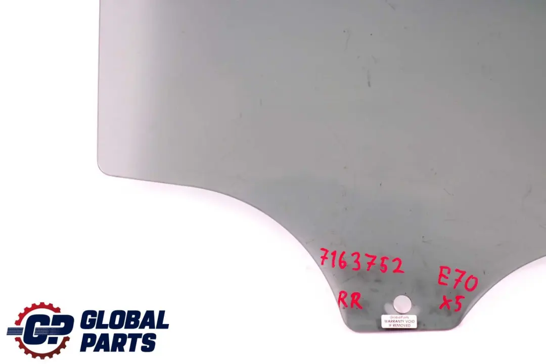 BMW X5 E70 Rear Right O/S Door Side Black Window Glass AS3 - SKU 7163752 - Part number 7163752