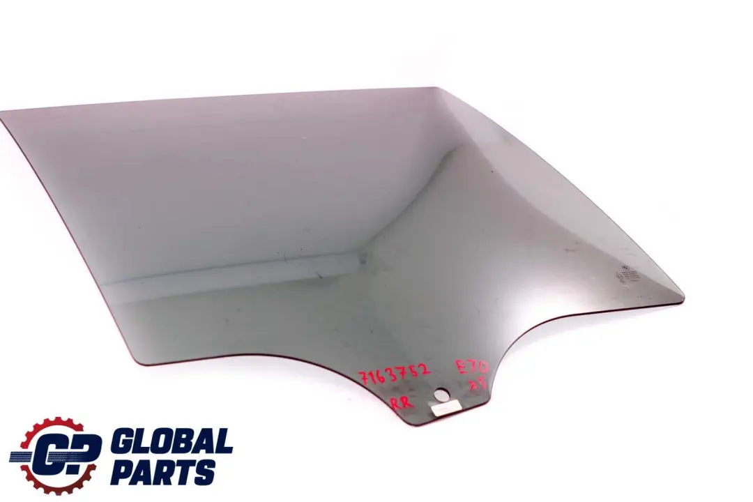 BMW X5 E70 Rear Right O/S Door Side Black Window Glass AS3 - SKU 7163752 - Part number 7163752