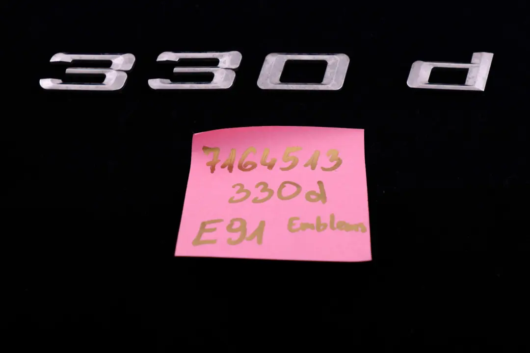 BMW E91 330d Trasero Boot Trunk Lid Adherido Lettering Emblema Logotipo - SKU 7164513 - Número de pieza 7164513